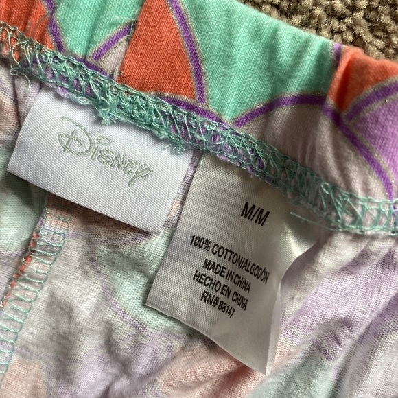 Disney Aqua Green Mermaid Dreams Pajama Set SIZE M - Picture 6 of 6